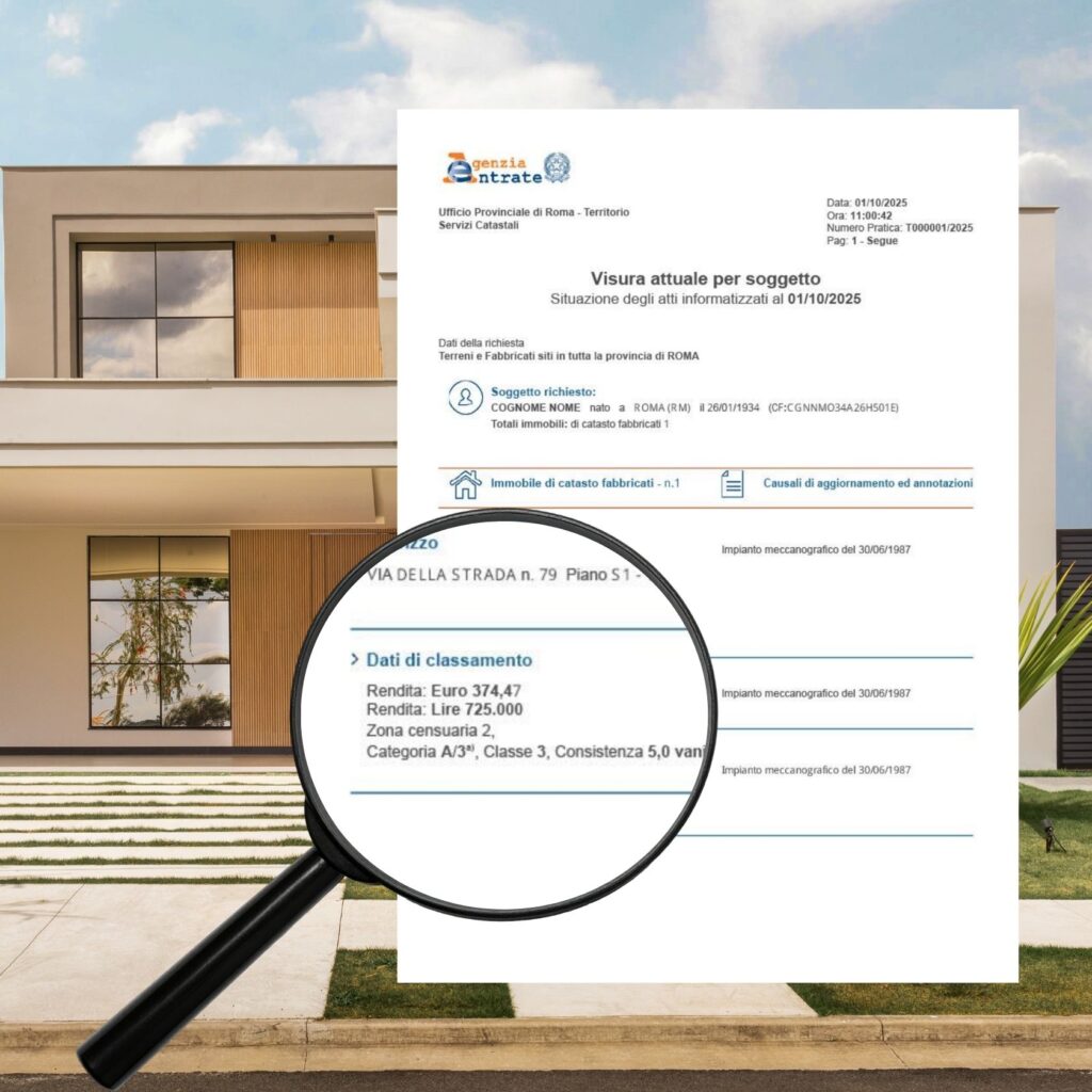 Come faccio a trovare la rendita catastale di un immobile?