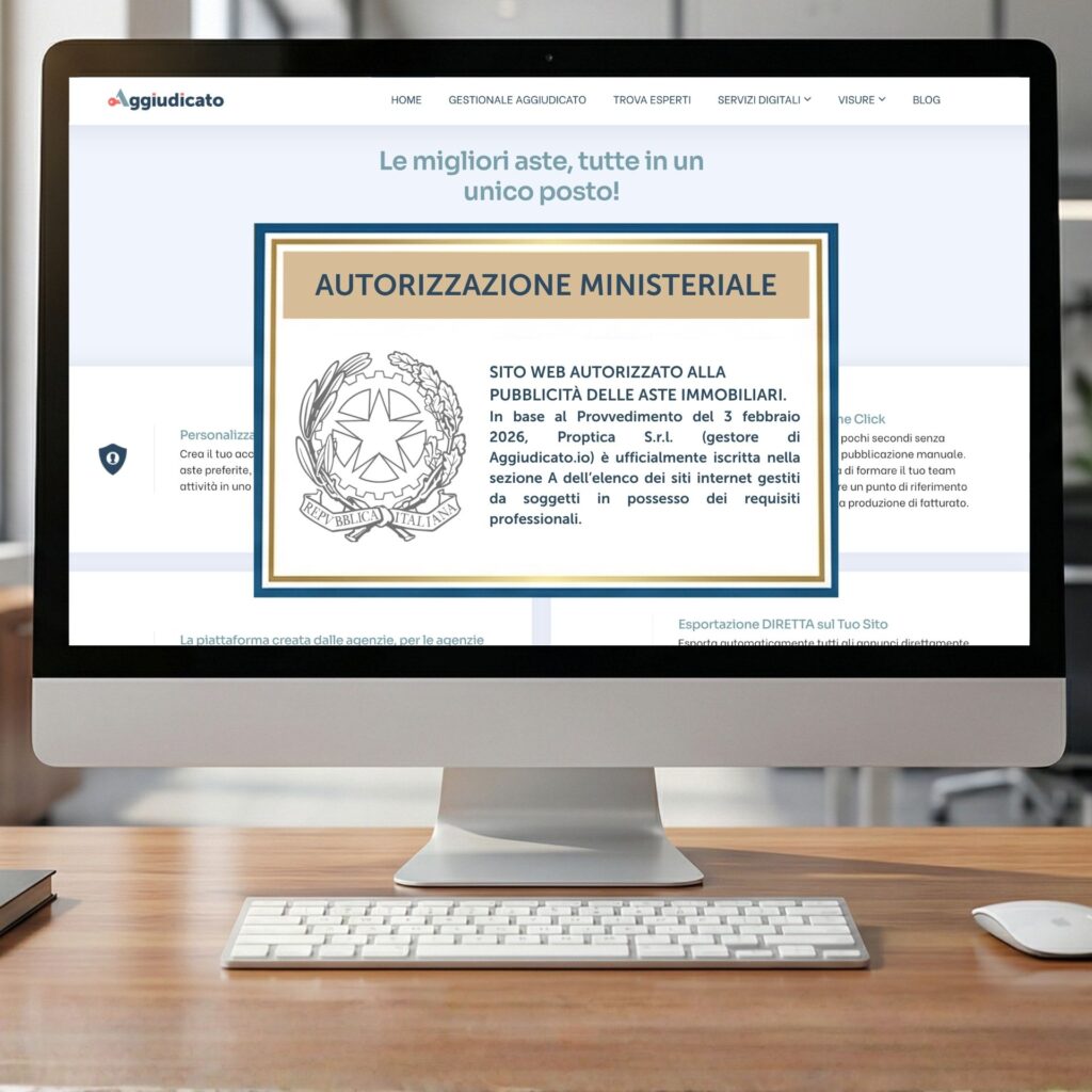 Autorizzazione del Ministero della Giustizia: Aggiudicato.io e Proptica s.r.l. nell’élite della pubblicità legale