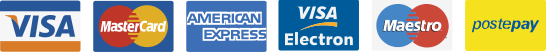 Visa, Mastercard, American Express, Visa Electron, Maestro e Postepay